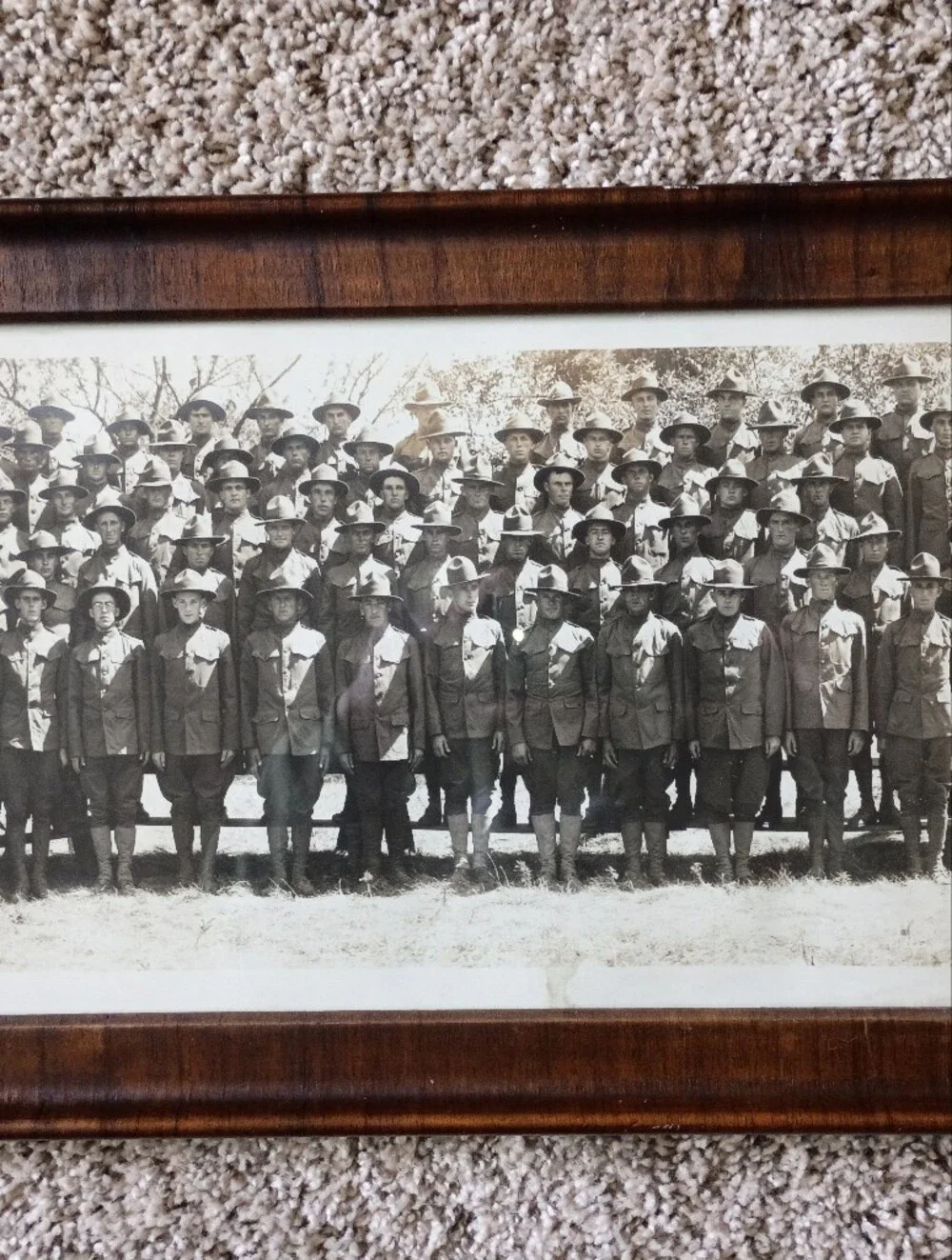 WW1-1918 Camp Grant 4' X 1' Photograph In Original Frame